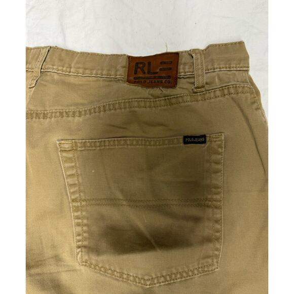 RL Polo Jeans Ralph Lauren Baggy Jeans Mens 38x30 Color brown Soft Fabric - Picture 5 of 11